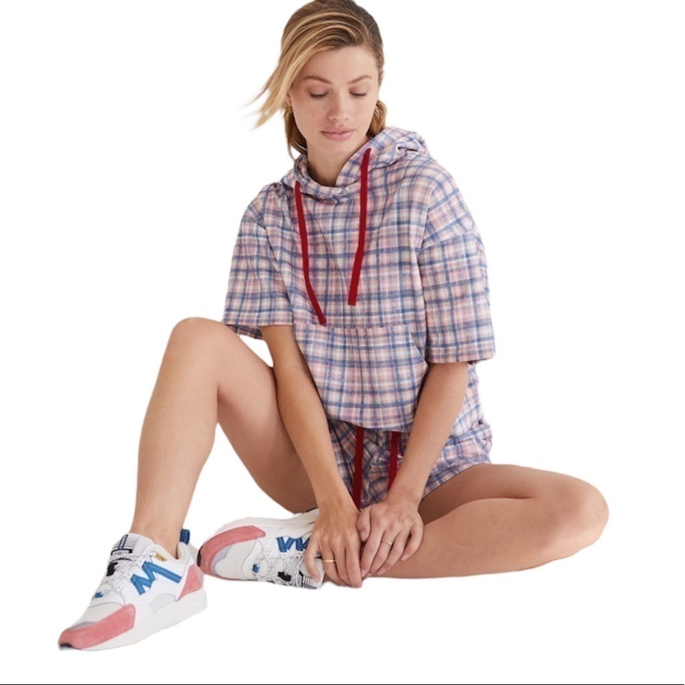 Anthropologie Kachel Plaid Hoody Small